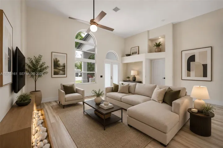 Virtually Staged living Room