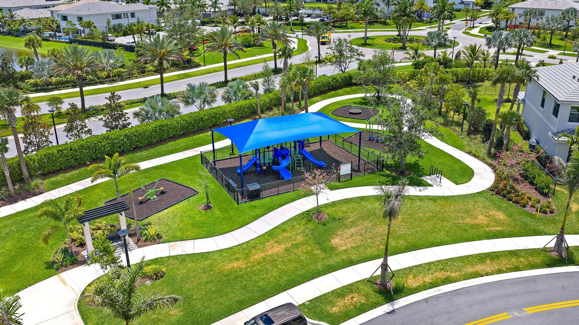 Avenir West amenities include a resort-style pool, pro-shop, 12 lighted pickleball courts, 9 lighted tennis courts, clubhouse, and fitness center.