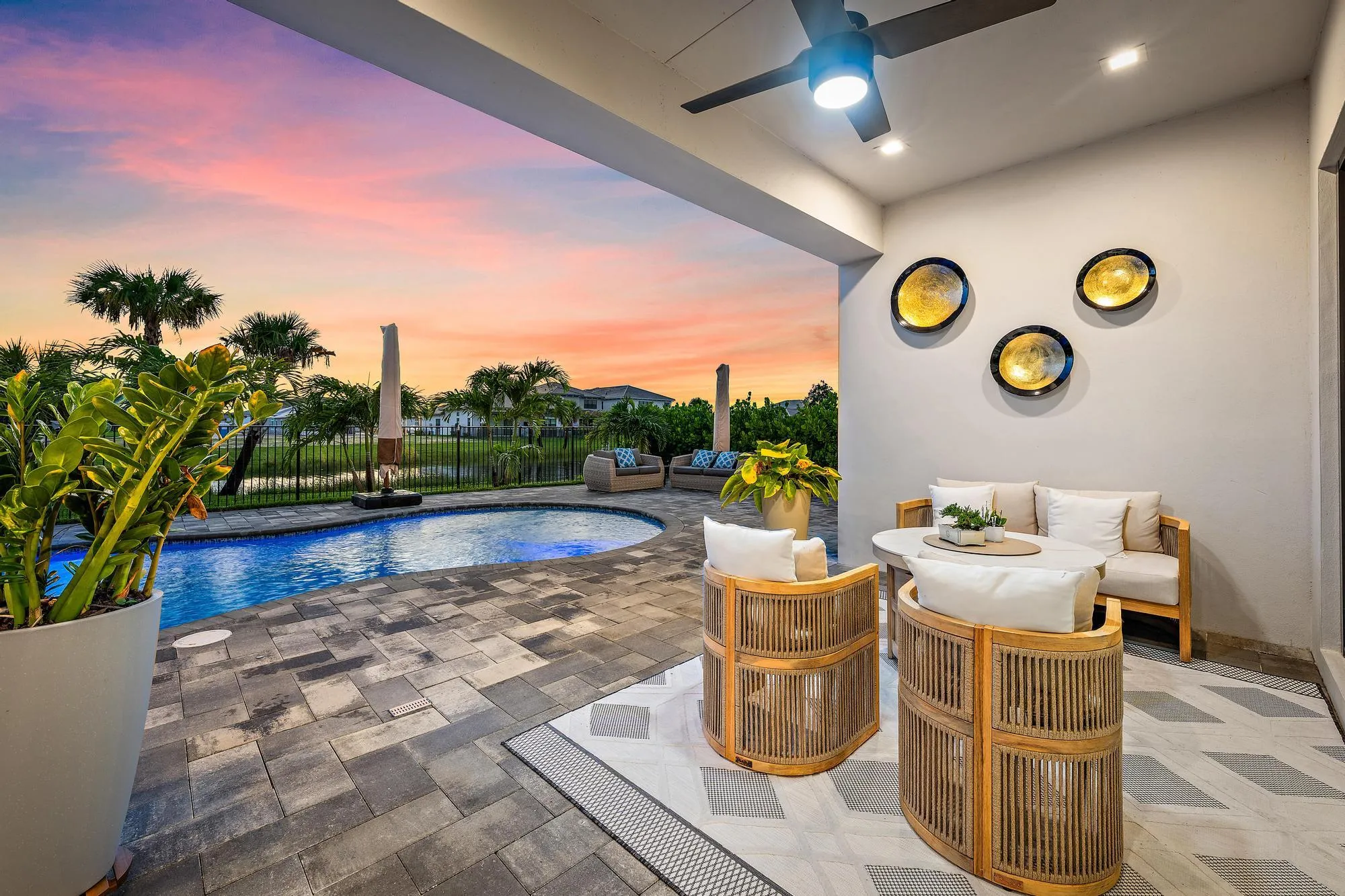 Beautiful sunsets and west views in the backyard.