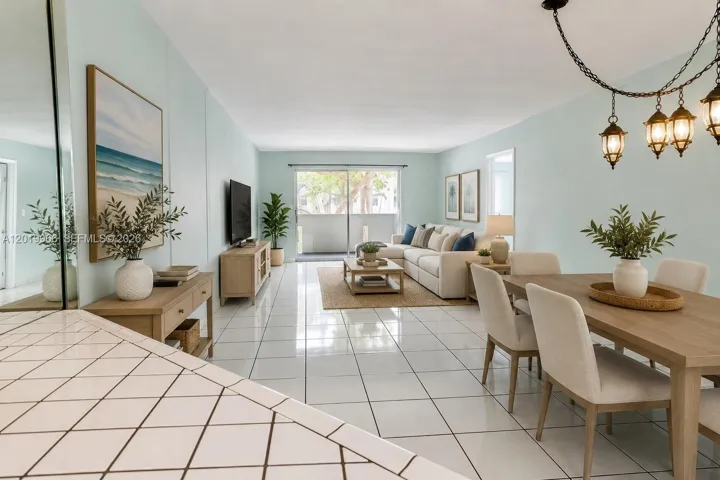 STAGED LIVING ROOM/DINING AREA