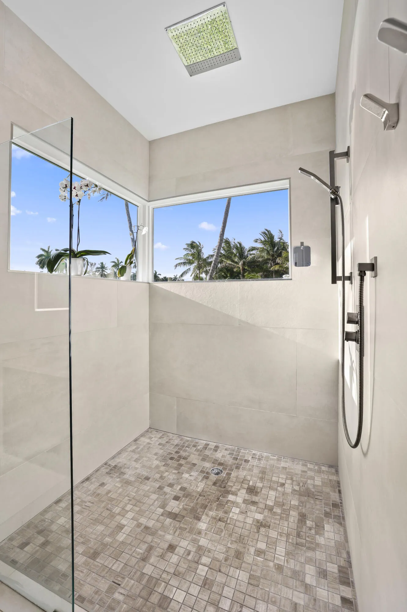 Walk-In Shower with Lots of Windows Without Sacrificing Privacy