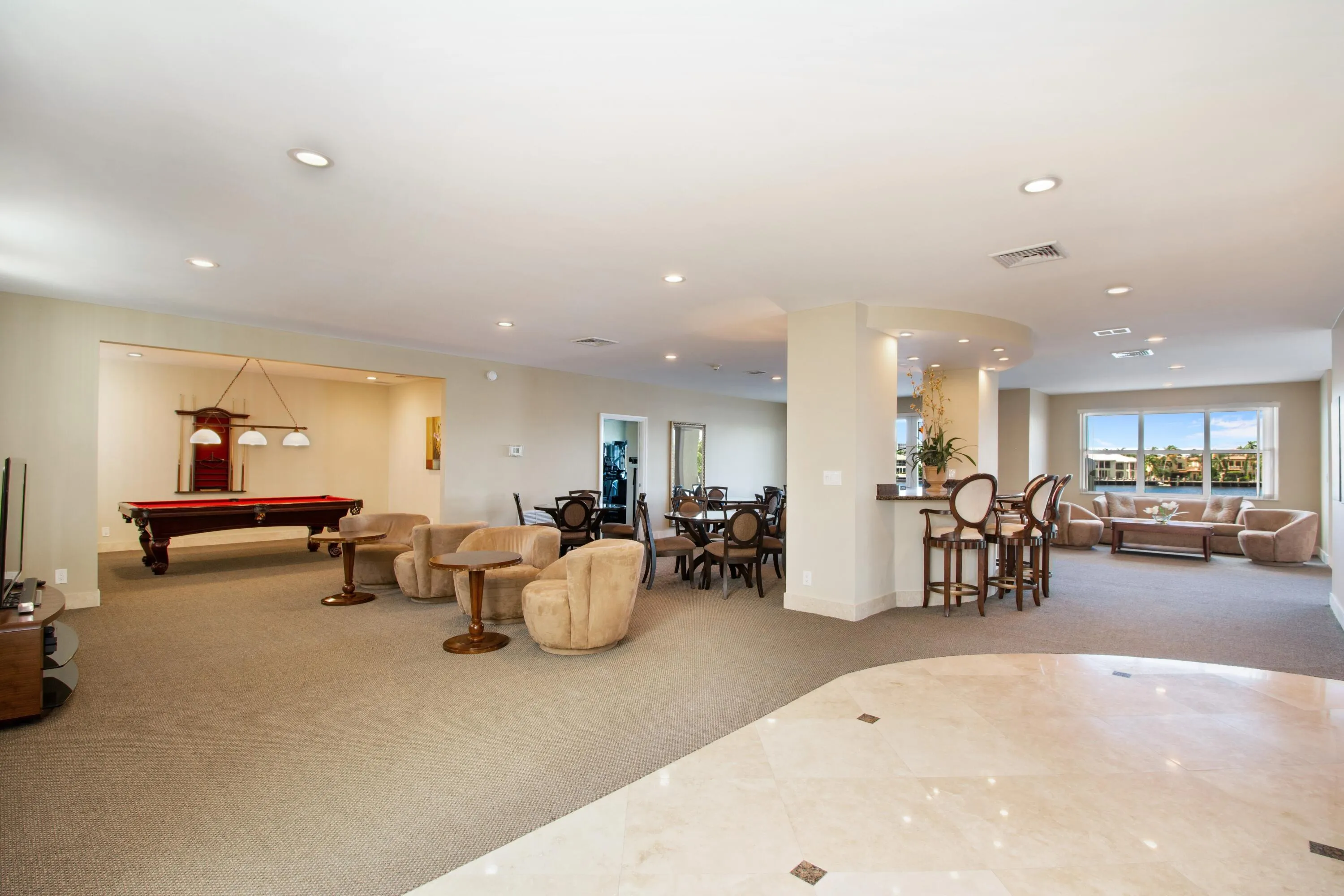 Social room with nice saunas