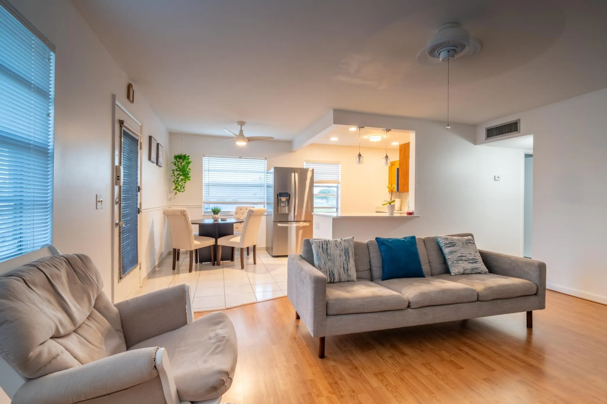 Living Room And Kitchen View