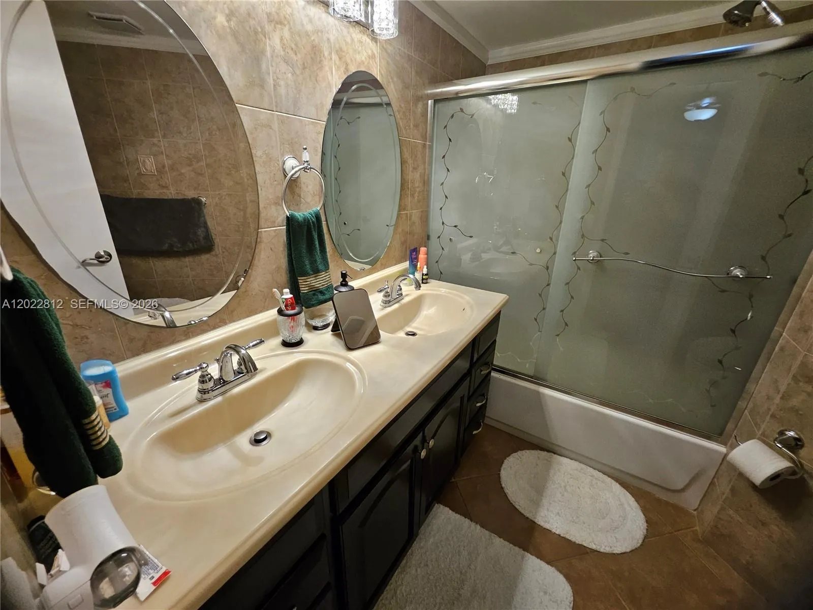 Updated Master Bathroom with double His & Her's sinks