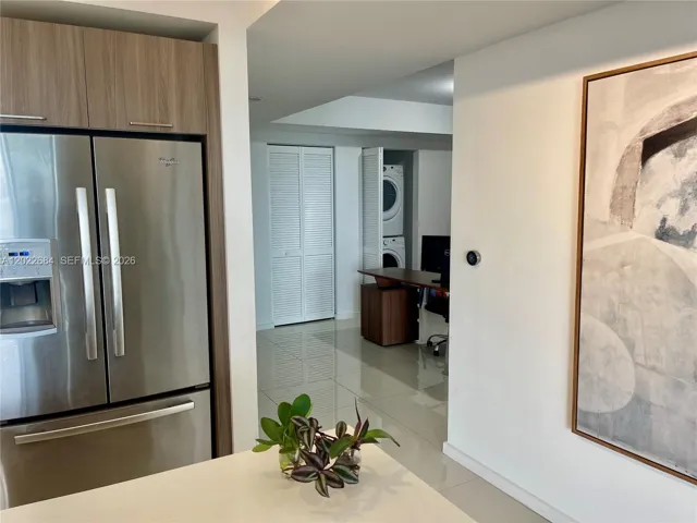 view of Den from kitchen