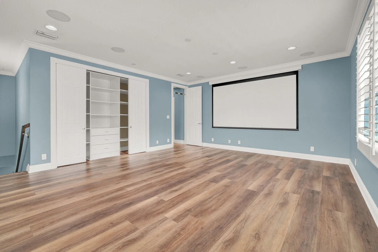 media room to closet 221