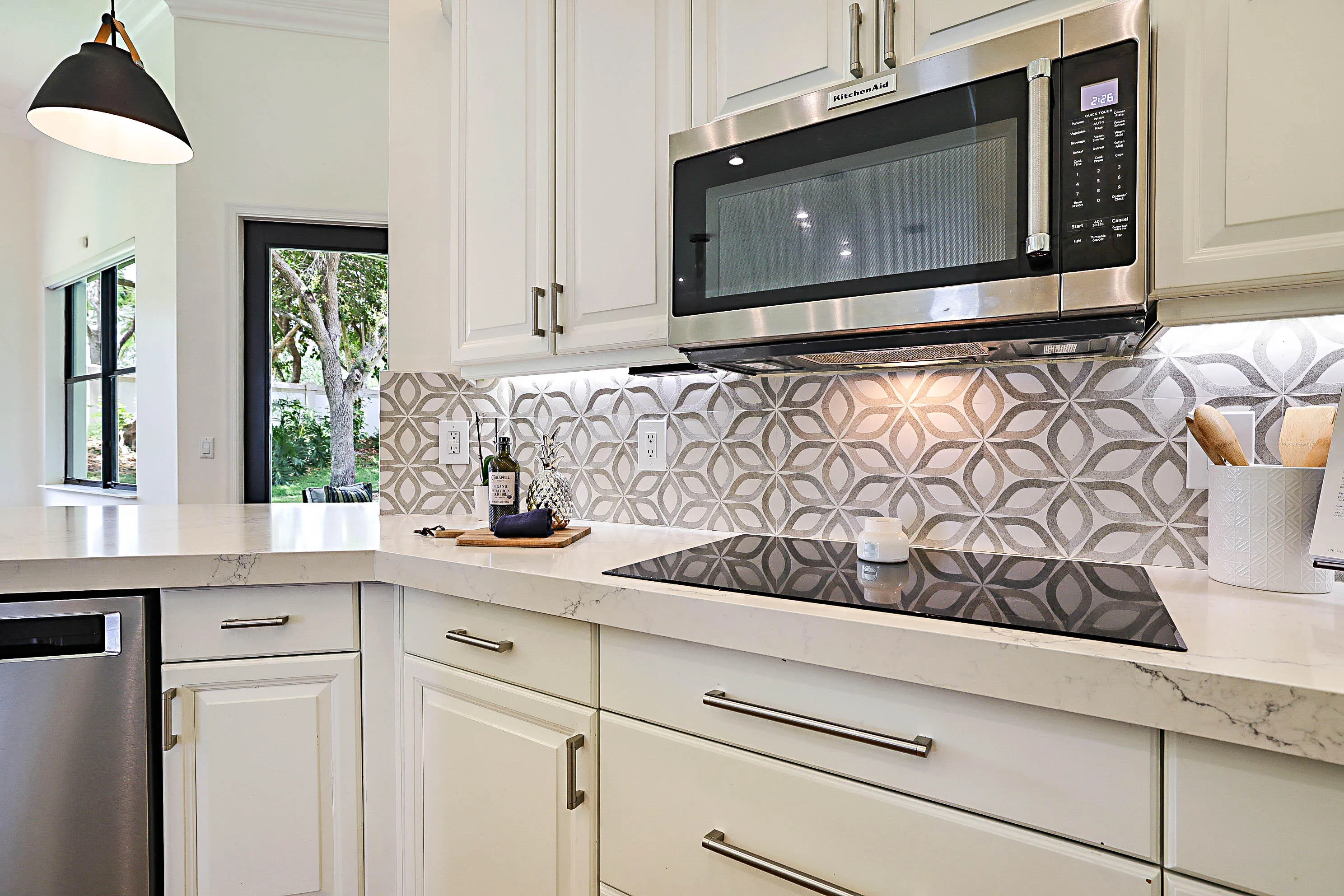Designer tile backsplash