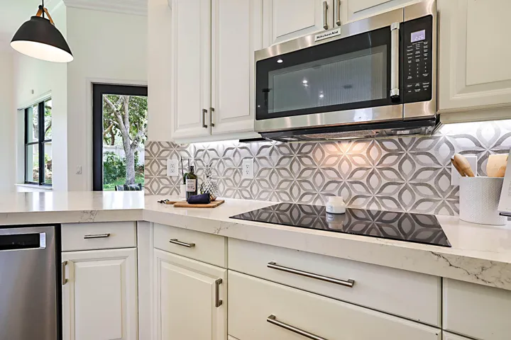 Designer tile backsplash