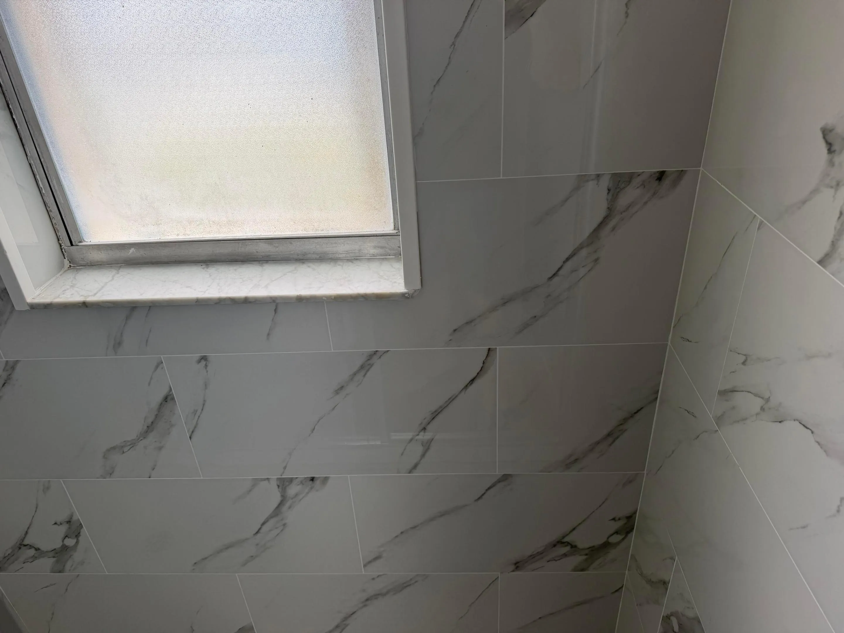 Ceramic tile in shower