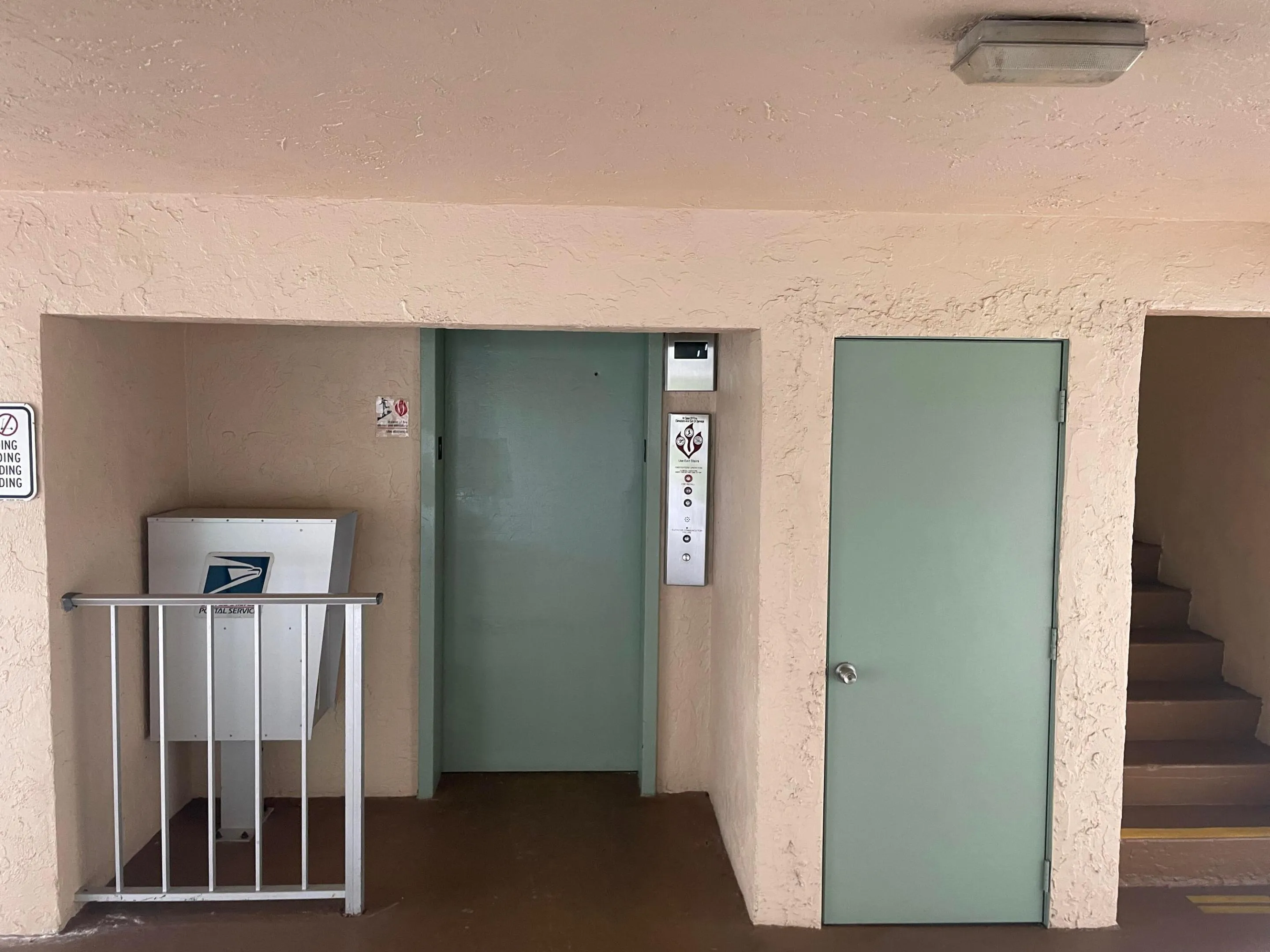 Elevator entrance on ground floor