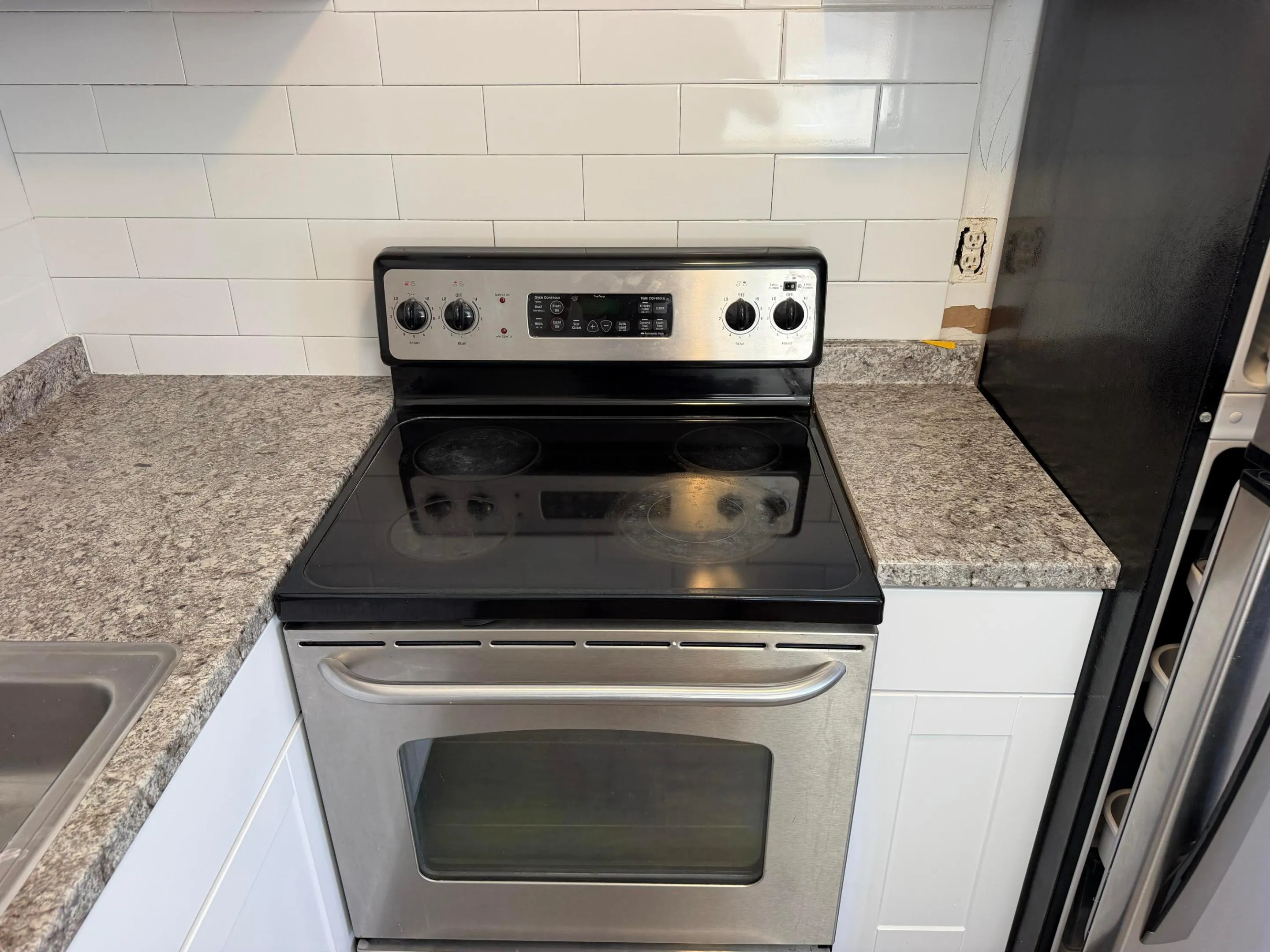 Glass top stove
