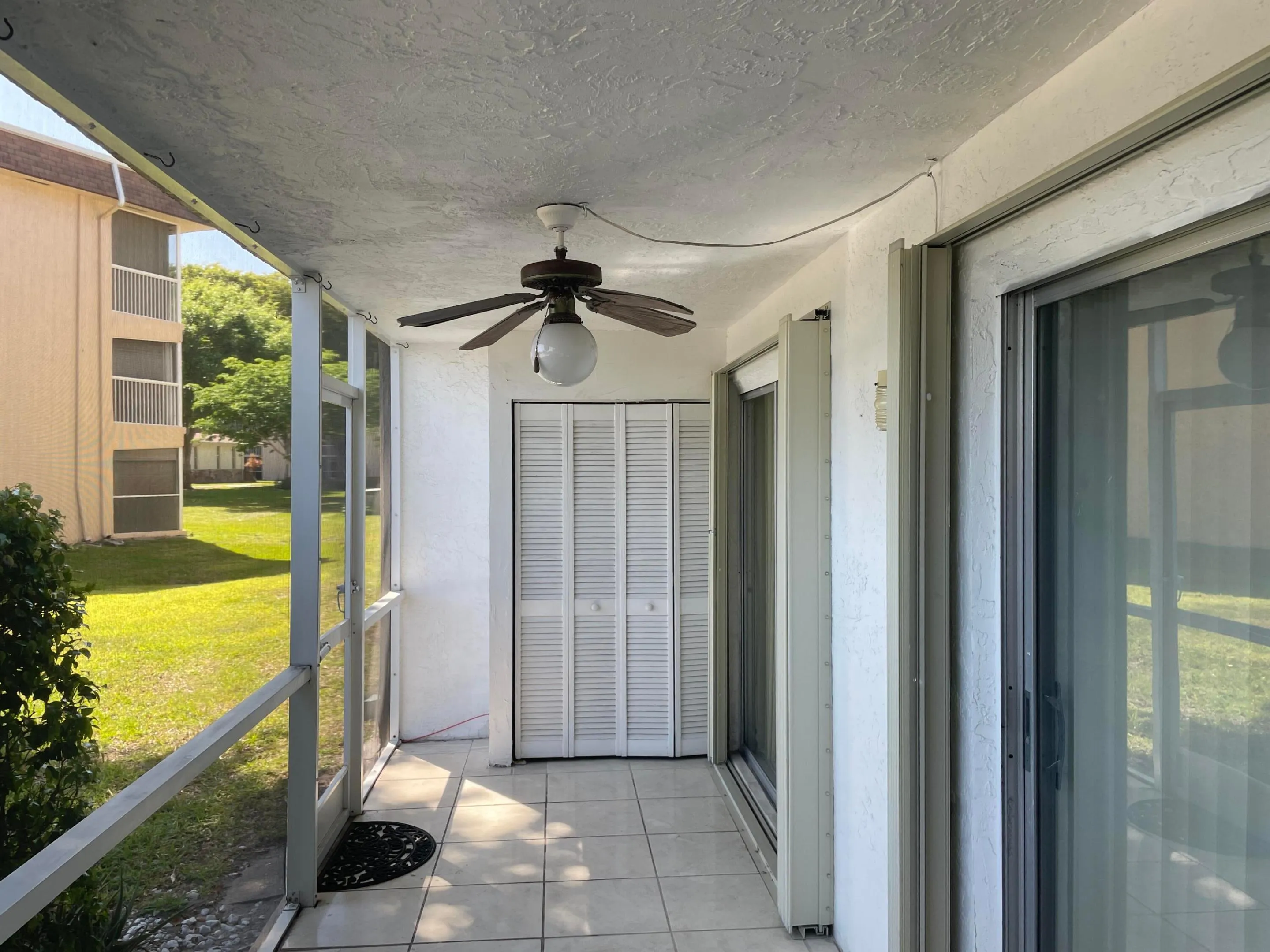 Tile floor on porch