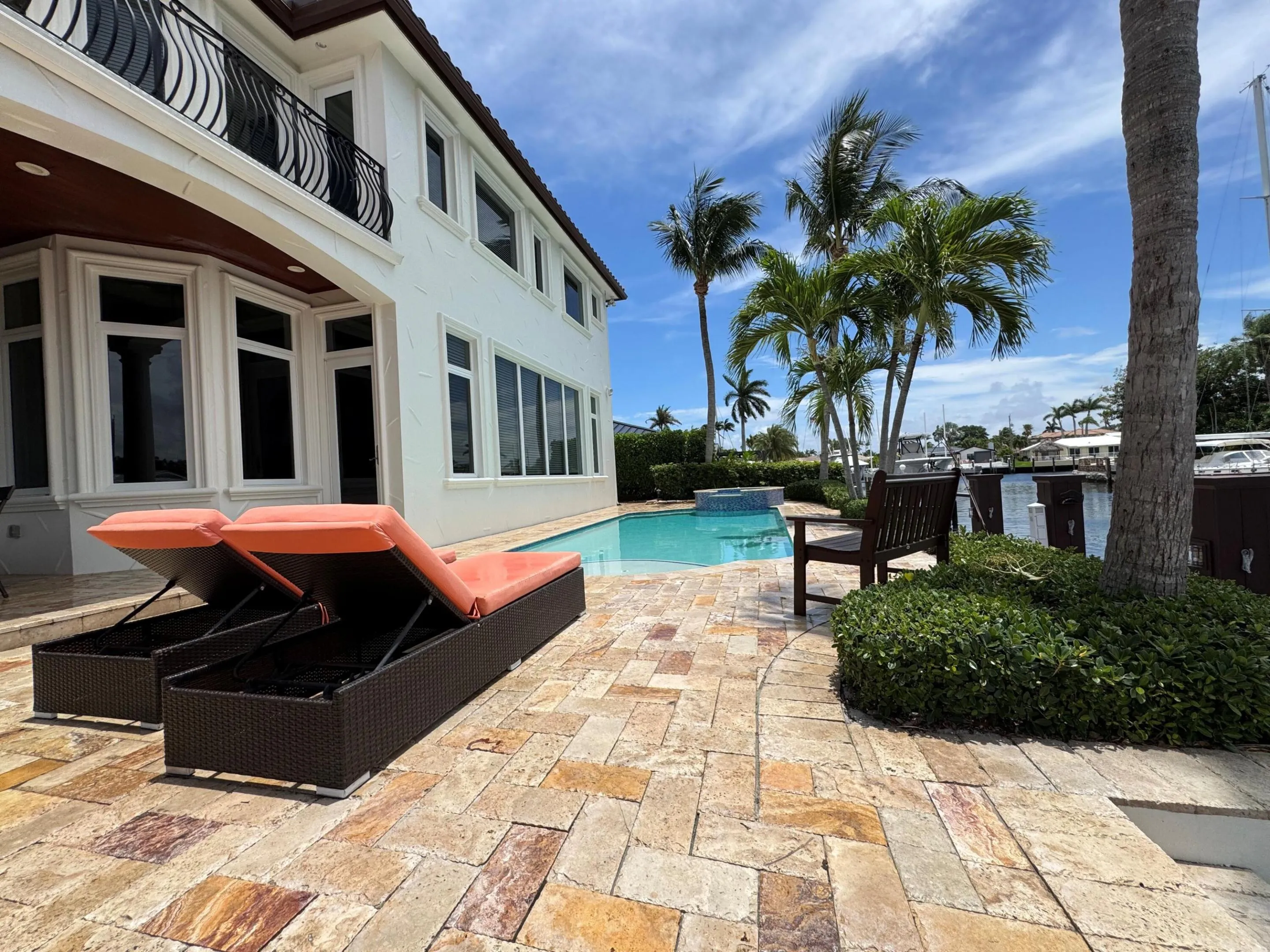 Back of the house with lounge and pool