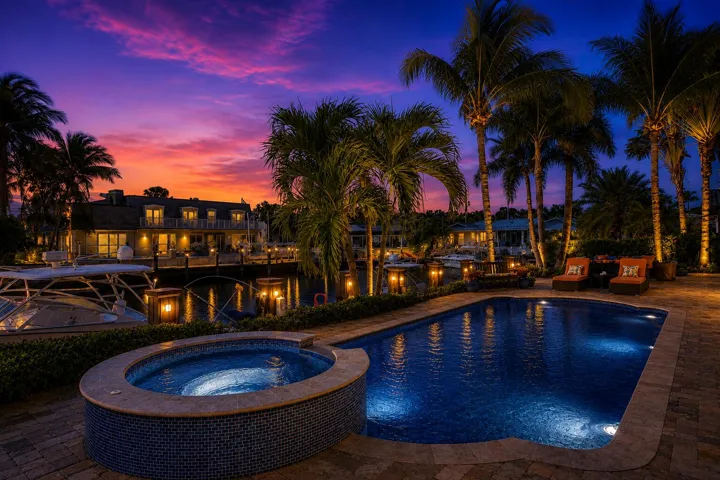 Twilight pool/spa