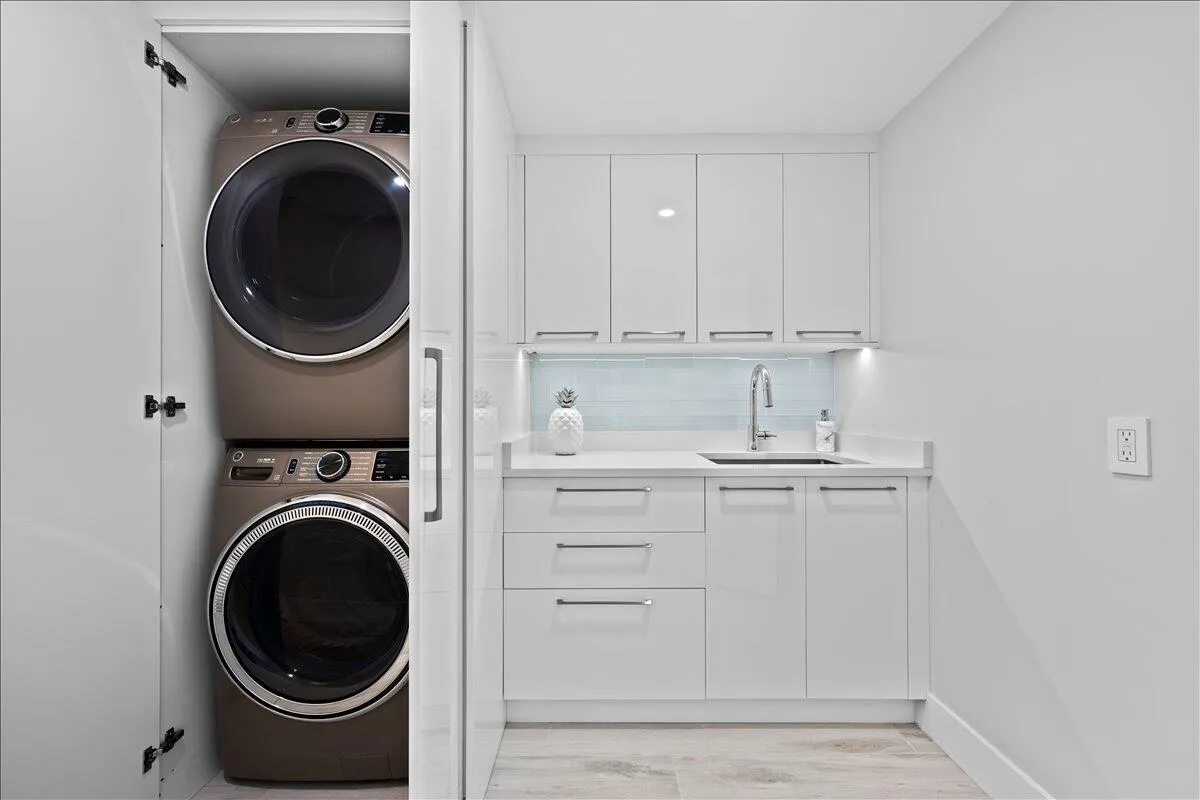Sleek Hidden Laundry Setup