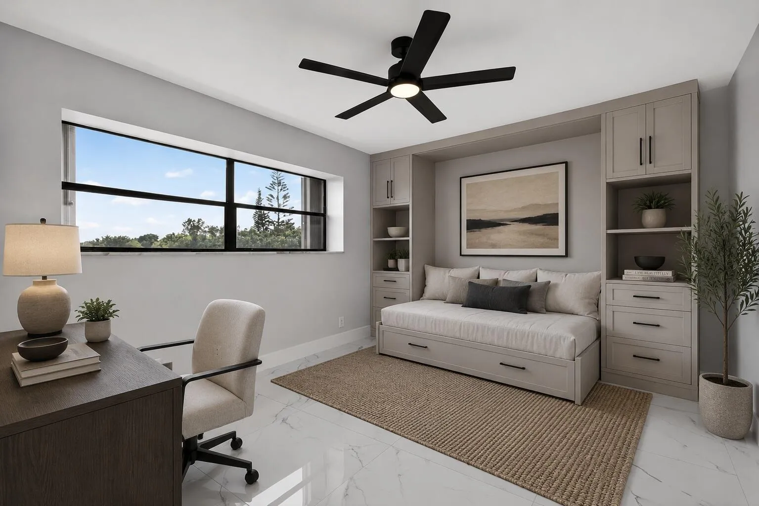 Virtually Staged 2nd Bedroom/Office