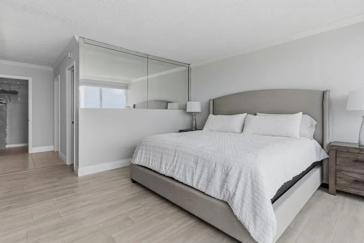 Master Bedroom with Custom Mirrors