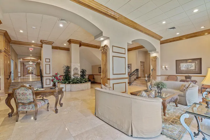 Lobby seating areas