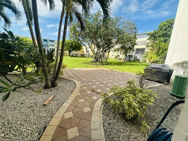 resident gate that opens up to large entertaining area for residents