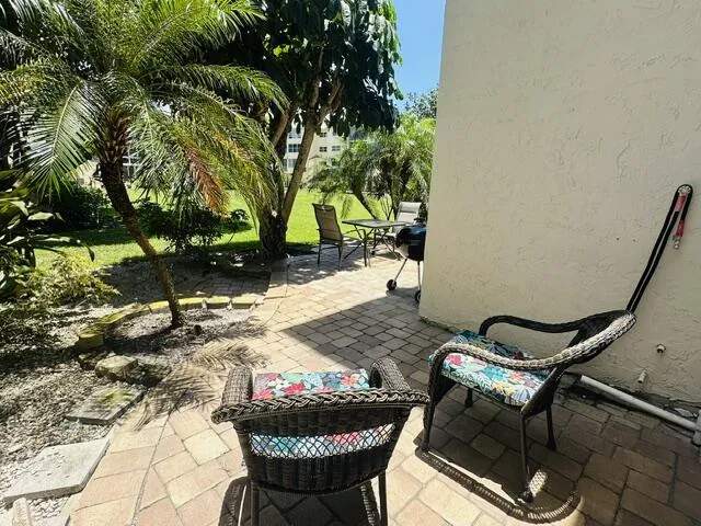Wrap around patio