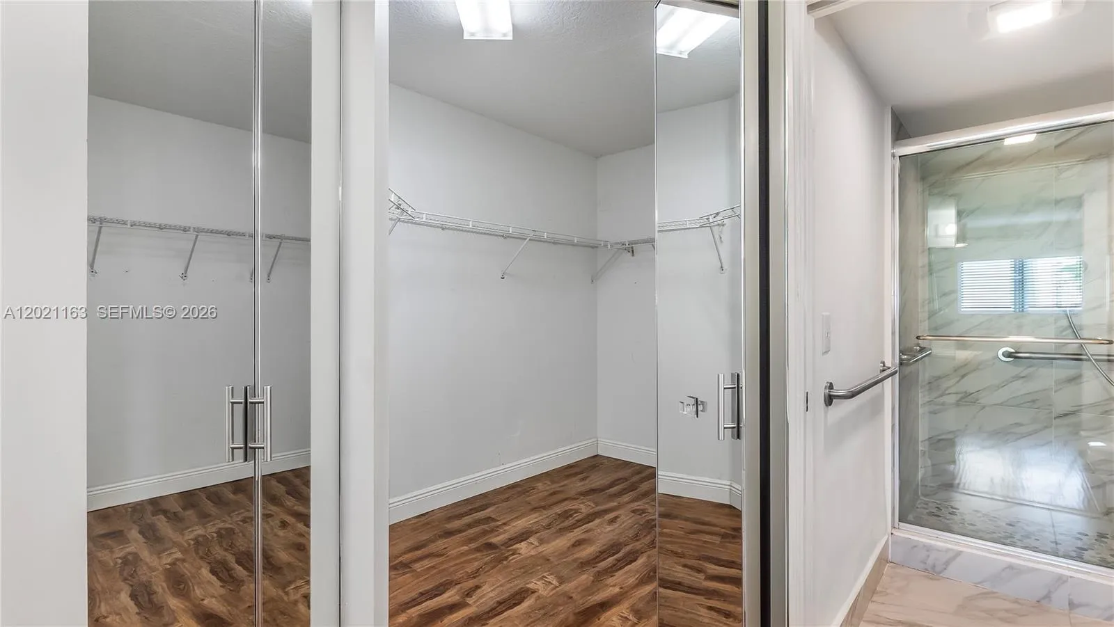 walk-in and linen closets