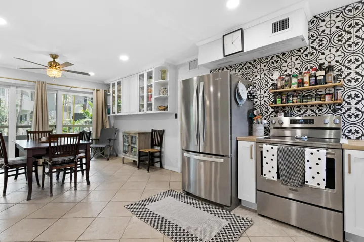 Open modern European with downtown views and newer appliances