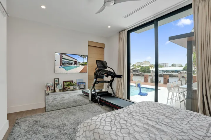 Guest room 3 overlooking pool and water