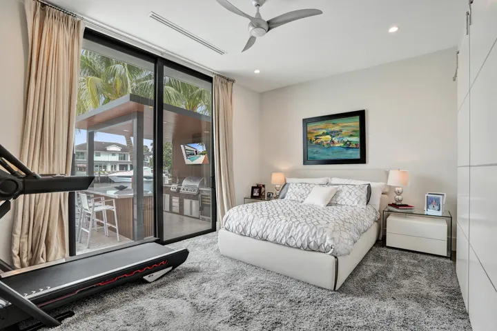 Guest room 3 overlooking the pool and water