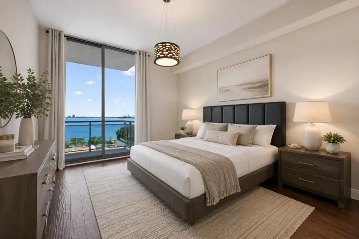 guest bedroom staged