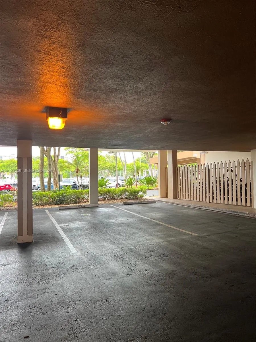 Covered parking space