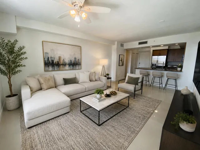 Living room staged