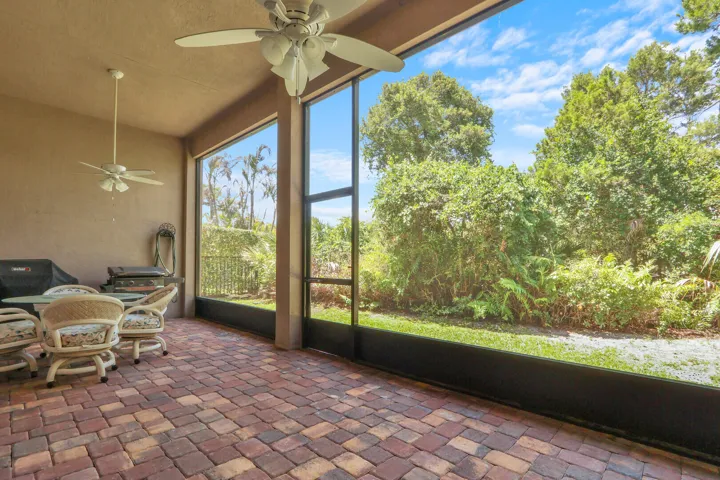 Pavered floors and preserve views
