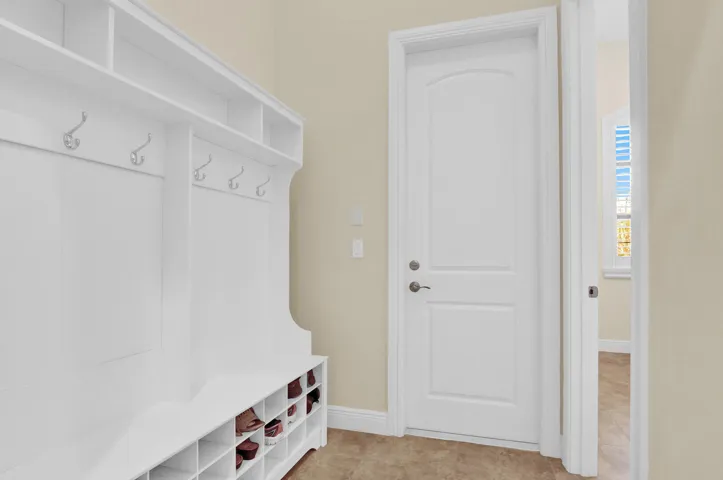Mudroom area off the garage
