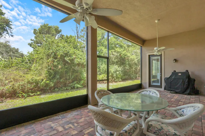Covered and screened back patio