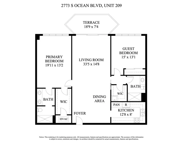 2773 S Ocean -209 Floorplan