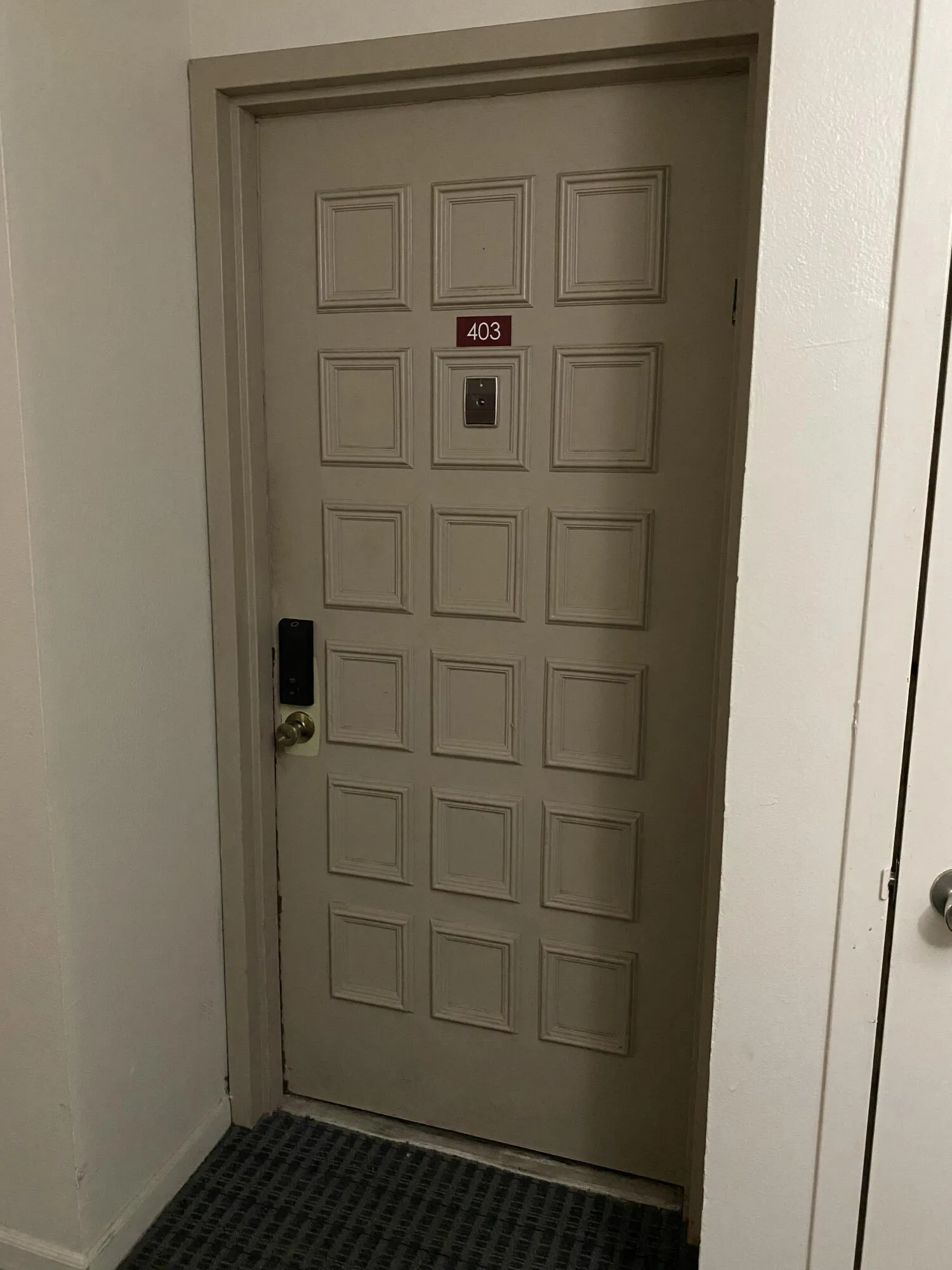 Entrance to unit