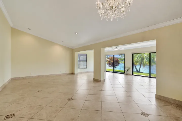 Formal living room and looking out to the family room