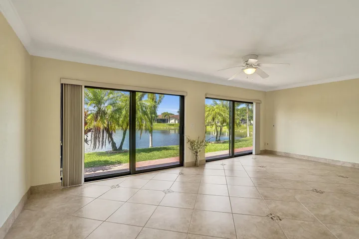Family room with amazing water views