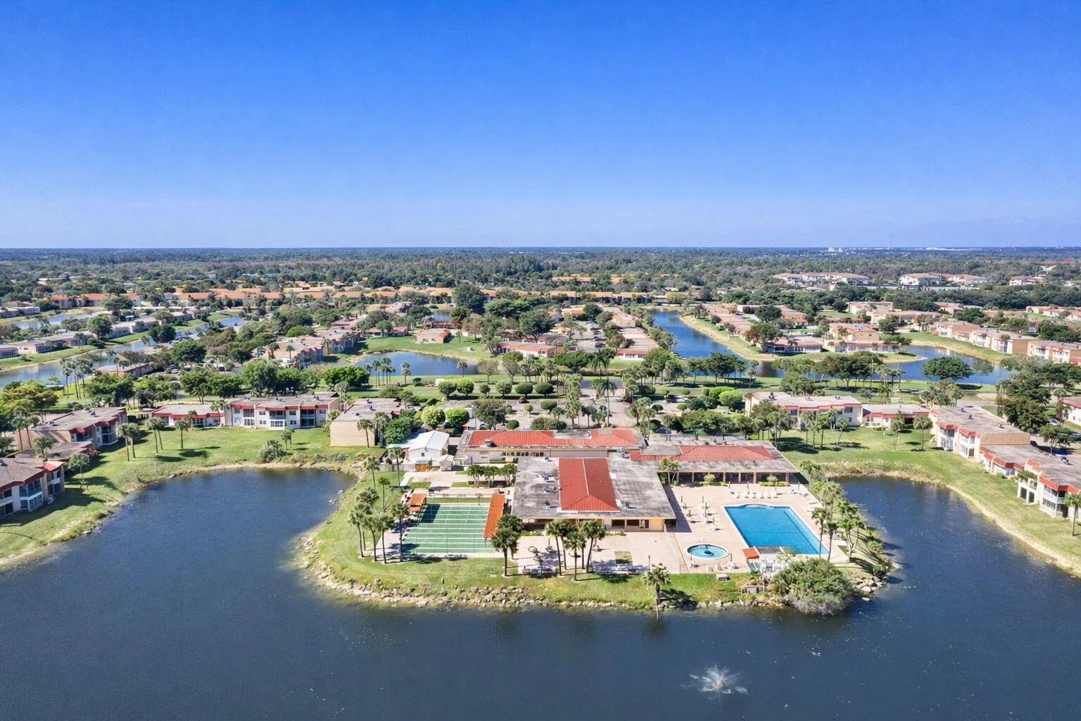 Aerial of Golden Lakes Phase A Clubhouse