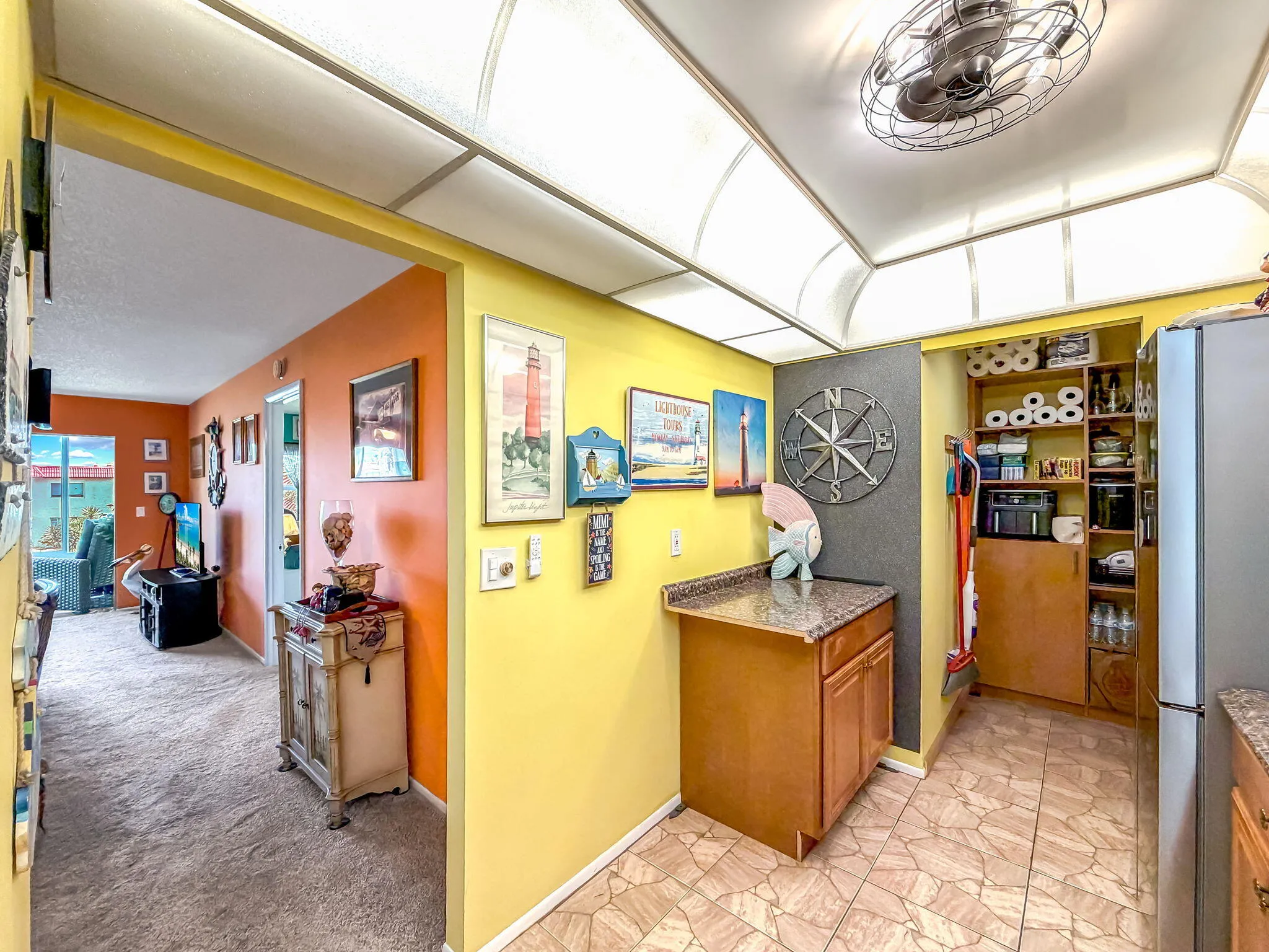 Kitchen extends to Pantry