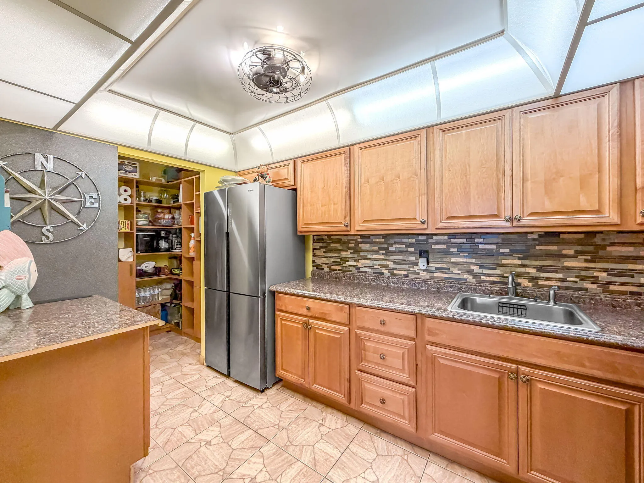 Updated Kitchen with Stainless Steel Refrigerator