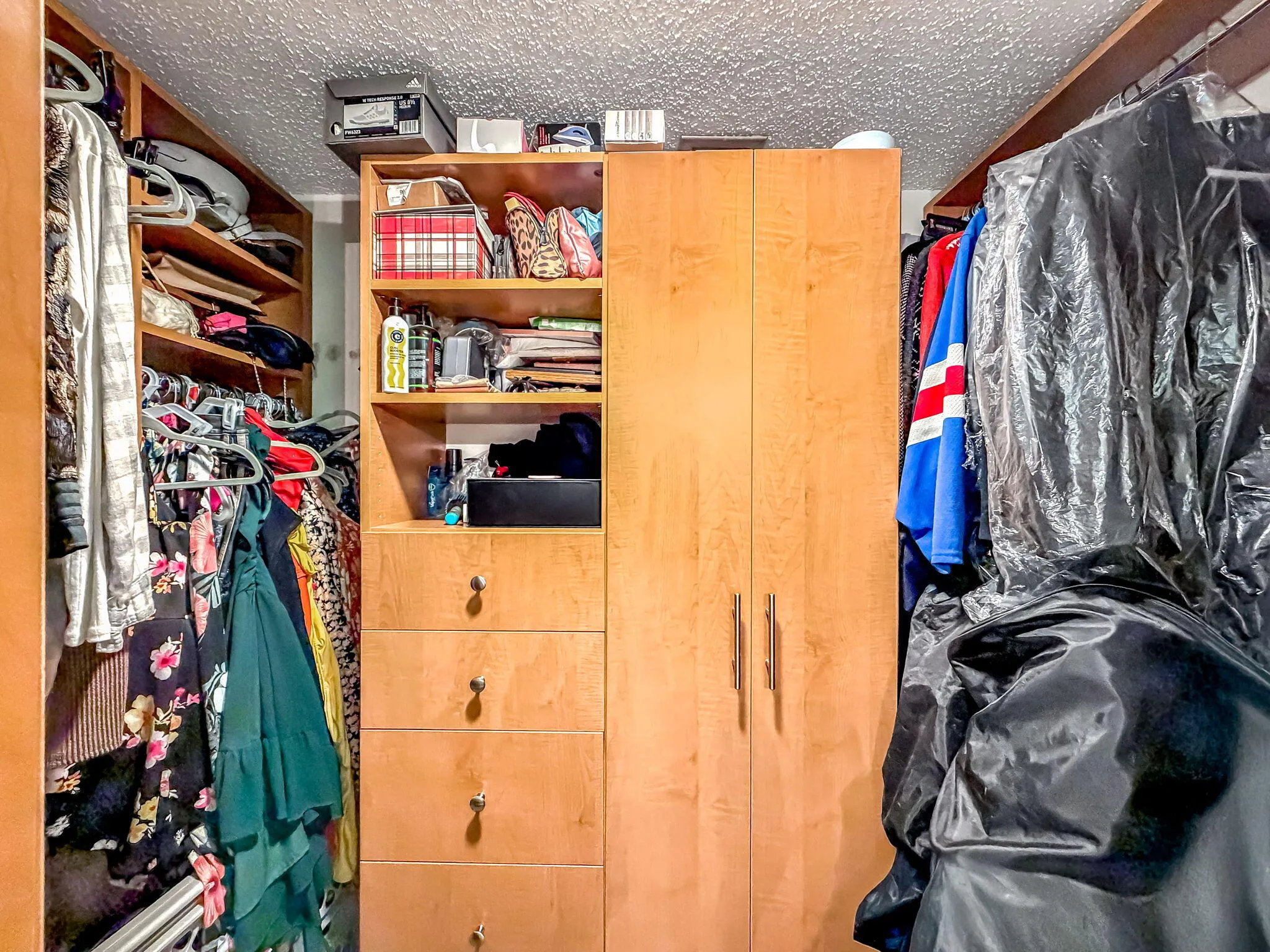 Walk-In Closet with shelving