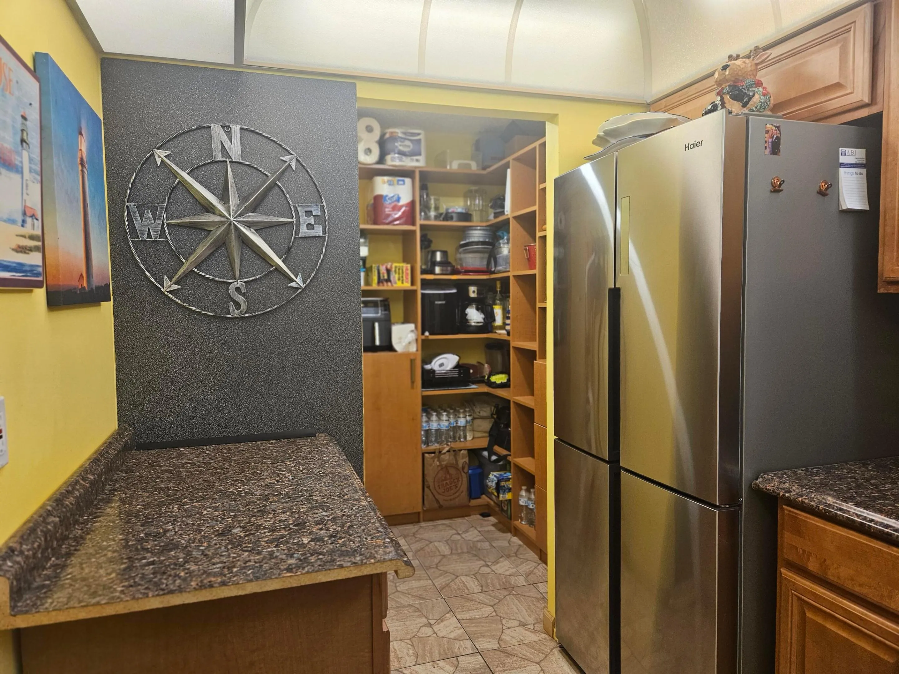 Kitchen extends to Pantry