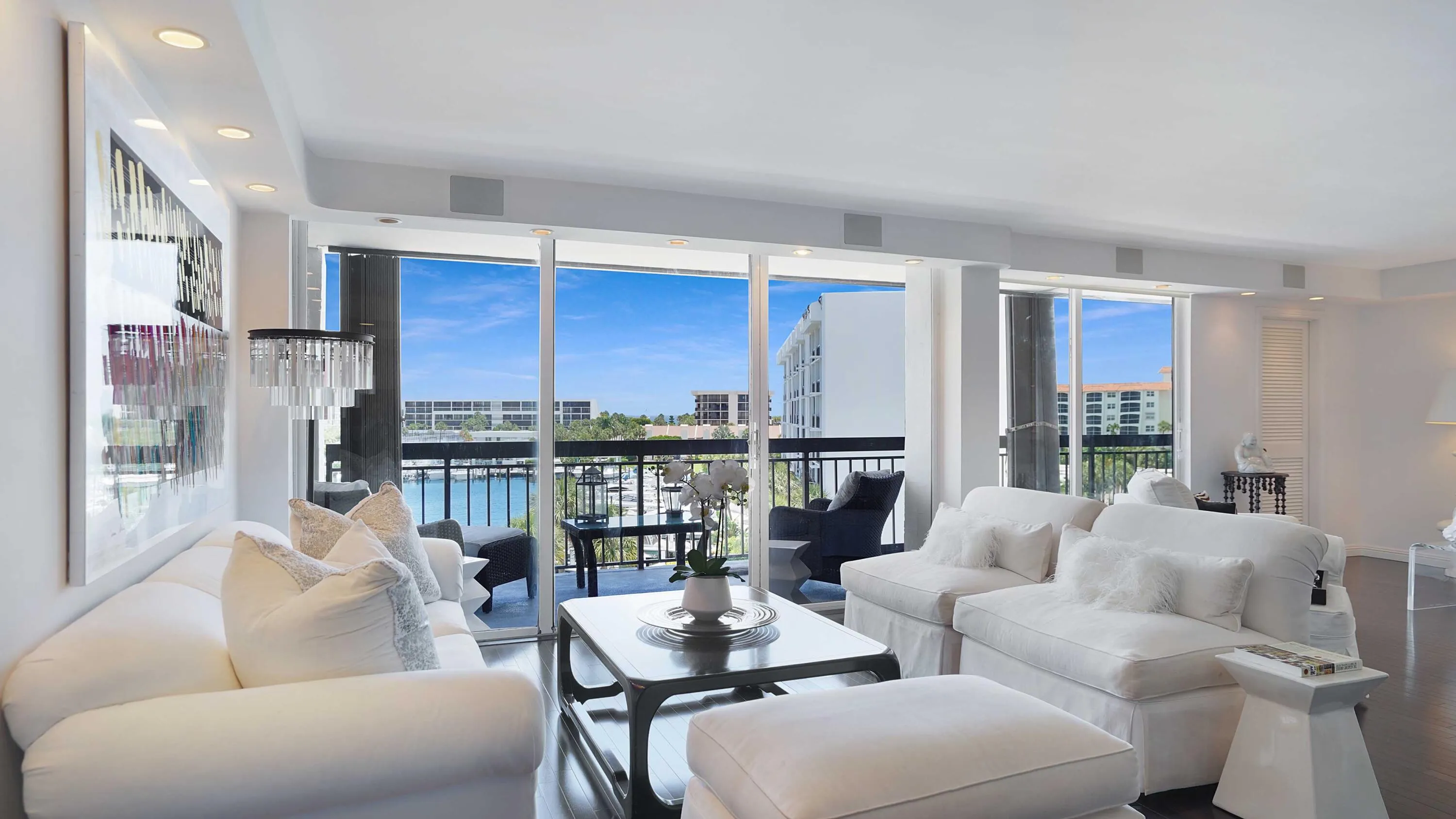 Expansive Intracoastal views from Residence F505 at Yacht & Racquet Club.