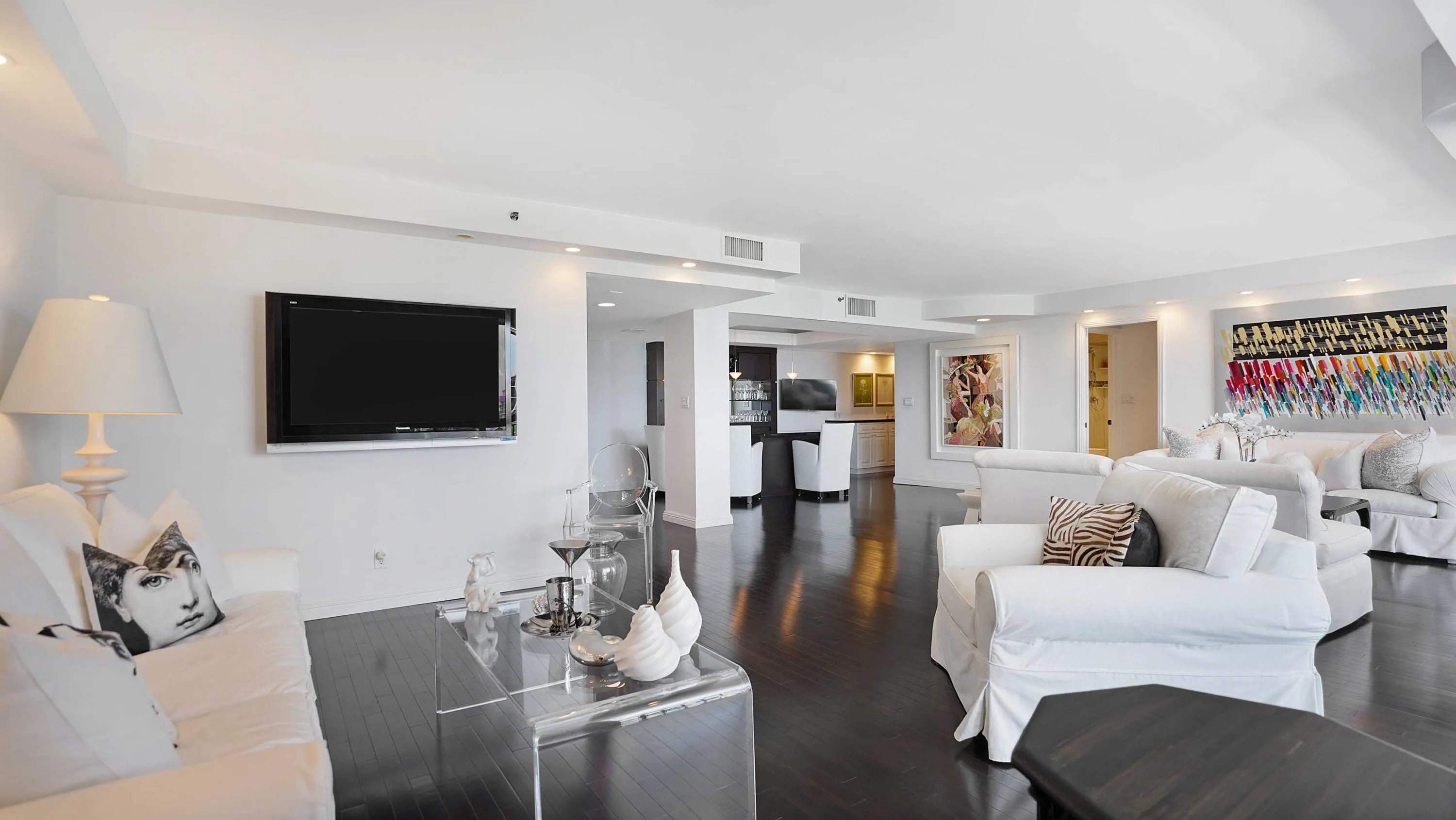 Water views extend throughout Residence F505.