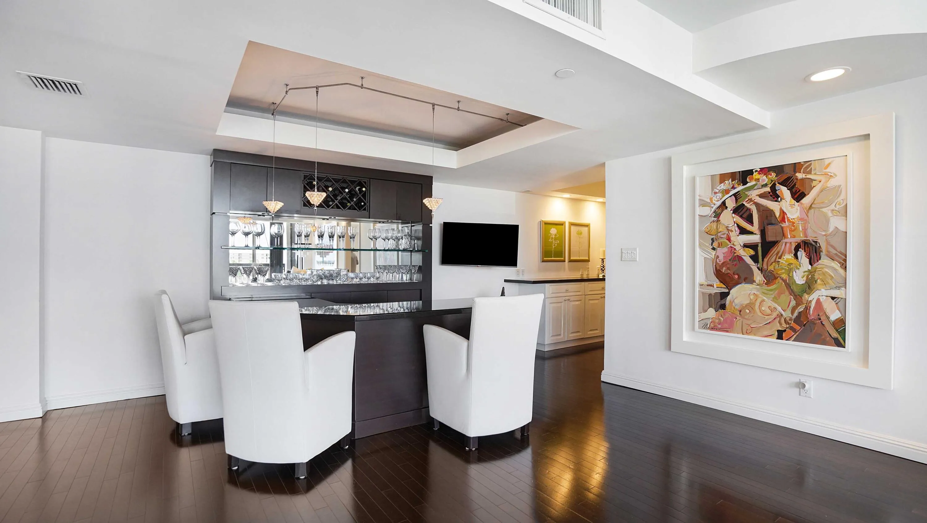 Contemporary kitchen with open connection to the living space.