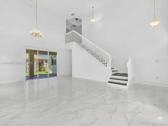 staged with walls painted white