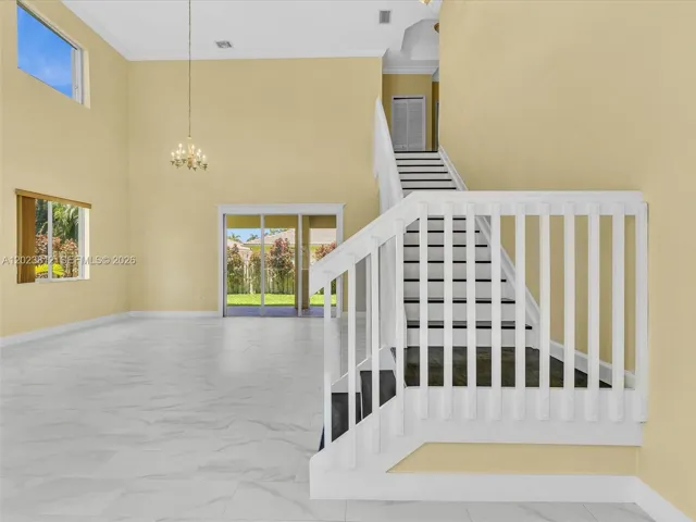 staged with walls painted white