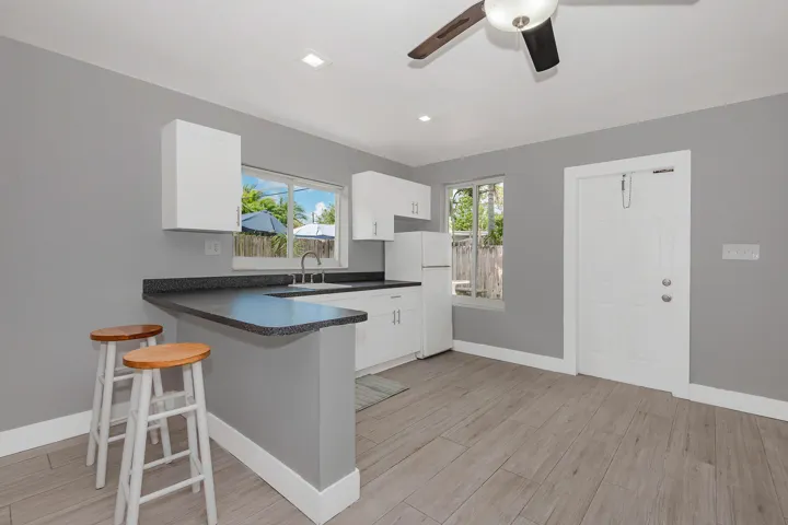 Guest quarters dining area and kitchen
