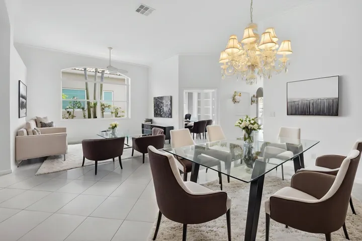 Dining and Living Room virtually staged